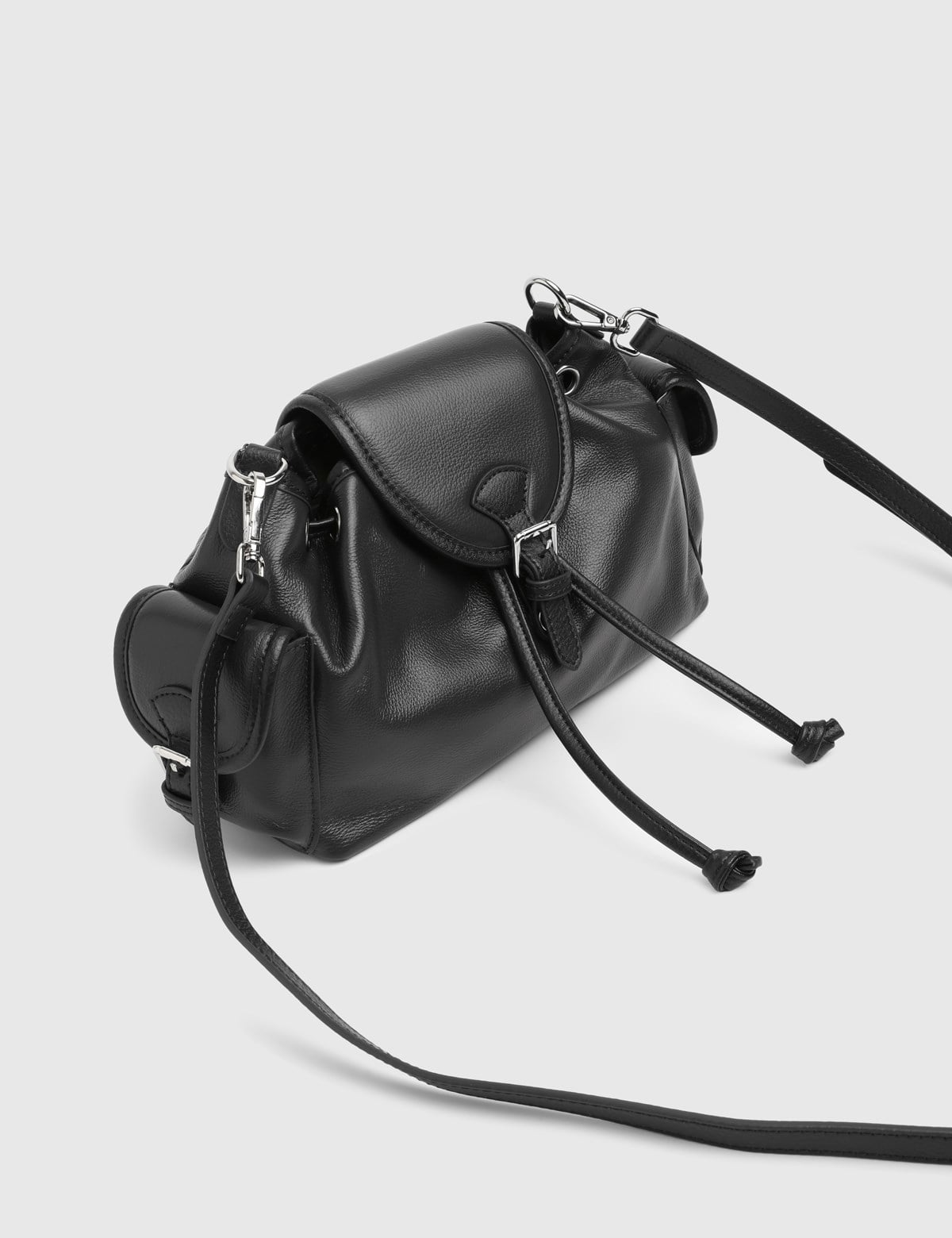 Marea Black Leather Women's Shoulder Bag