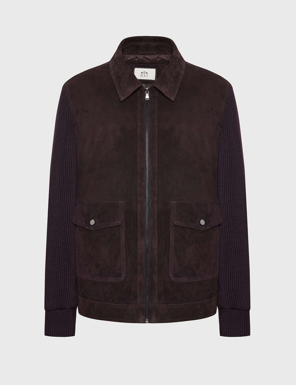 Mark Dark Burgundy Suede Leather Tricot Men's MONT