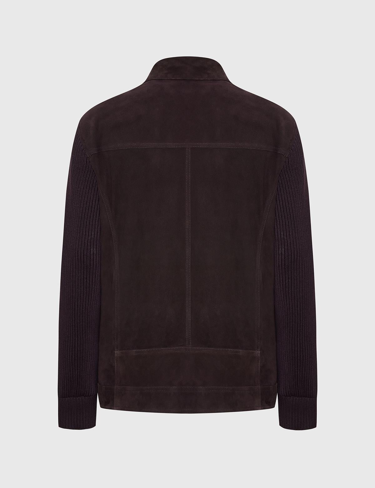 Mark Dark Burgundy Suede Leather Tricot Men's MONT