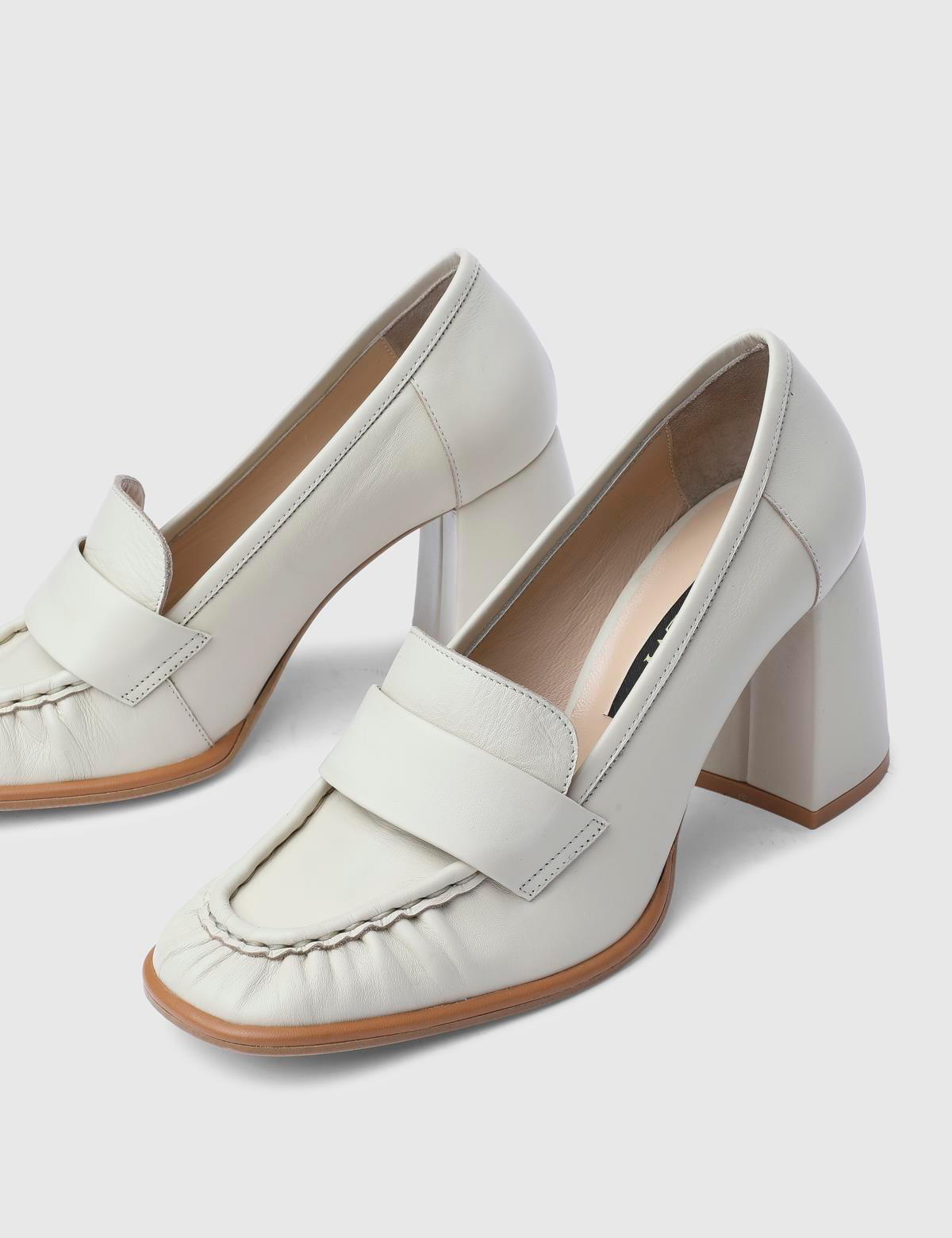 Marlies Beige Leather Women's Pump