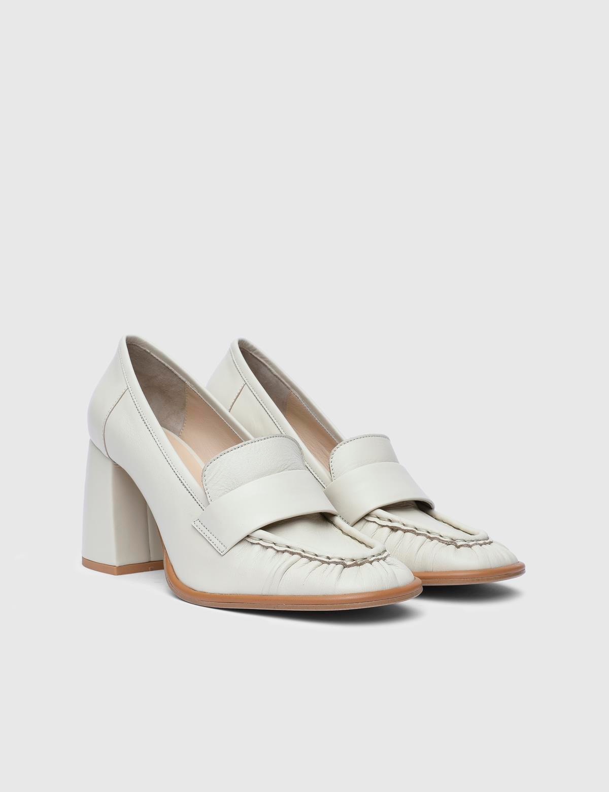 Marlies Beige Leather Women's Pump
