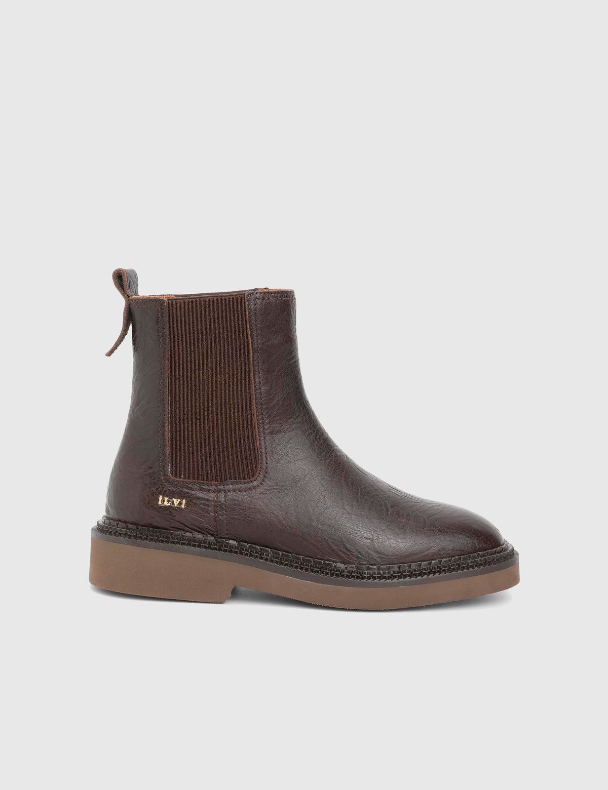 Matew Brown Leather Women's Boot