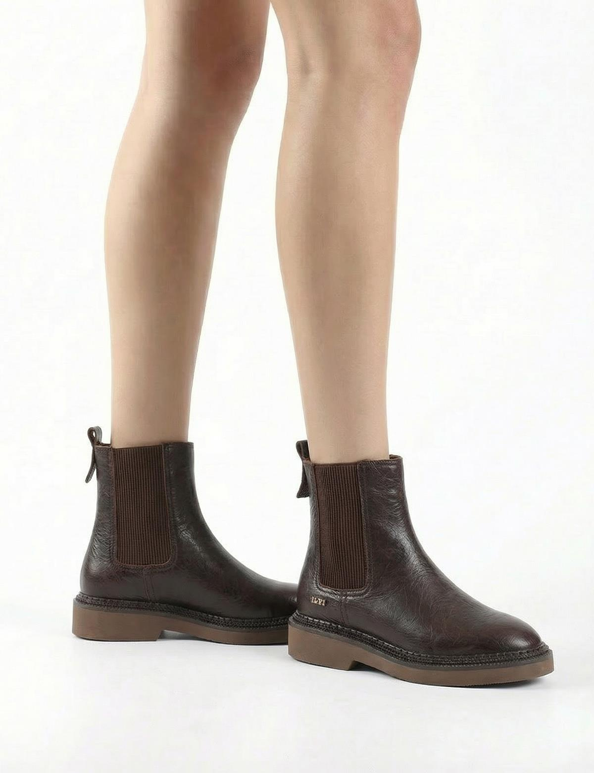 Matew Brown Leather Women's Boot