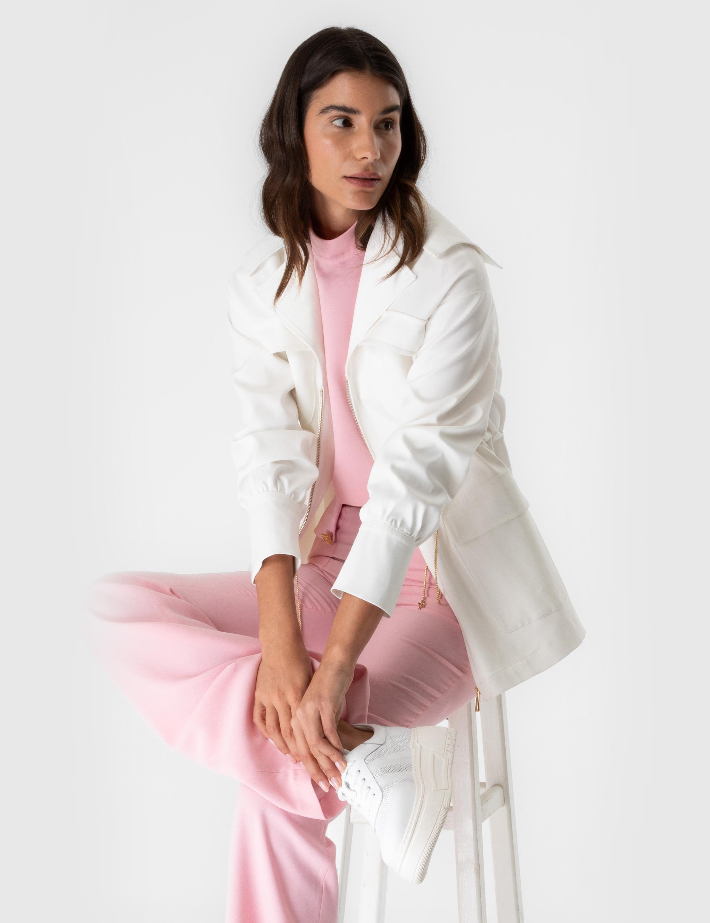 Matia Cotton Beyaz Kadın Mont - ILVI