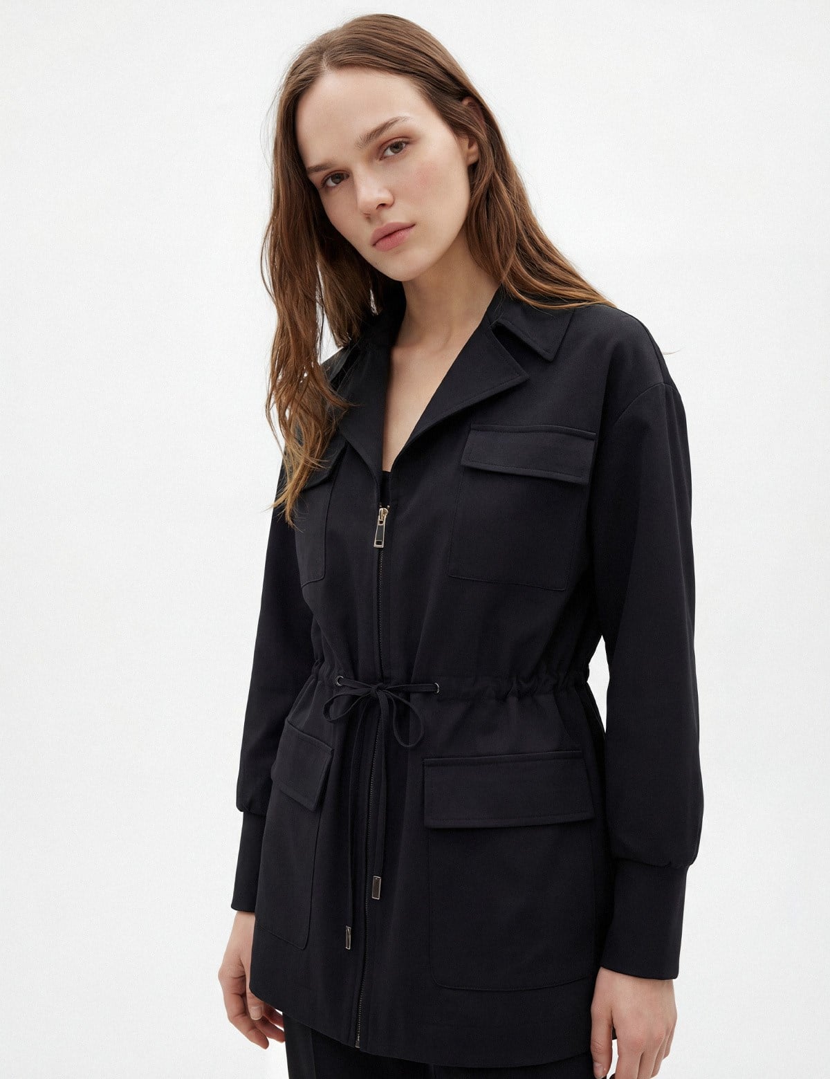 Matia Black Women's Trench Coat
