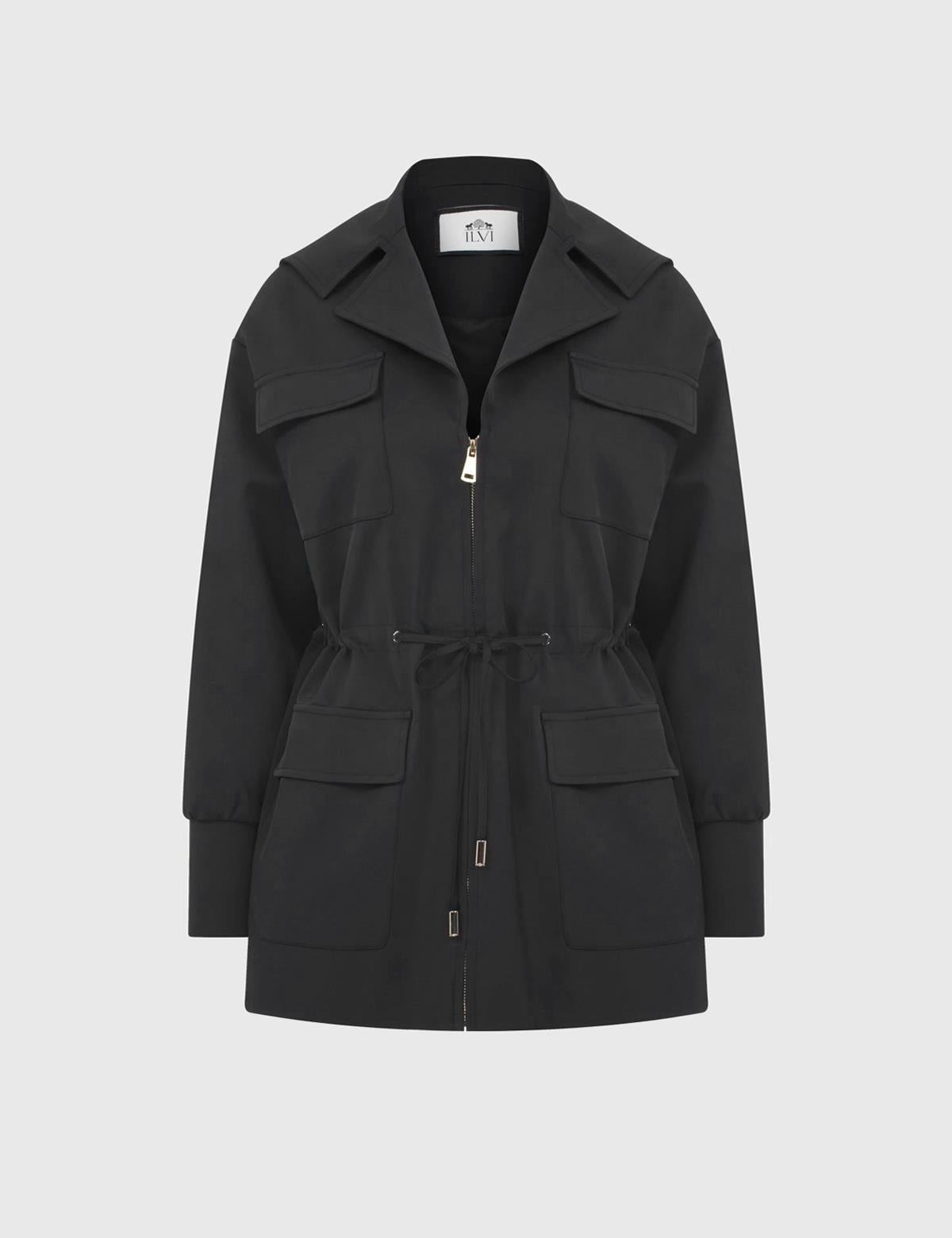 Matia Black Women's Trench Coat