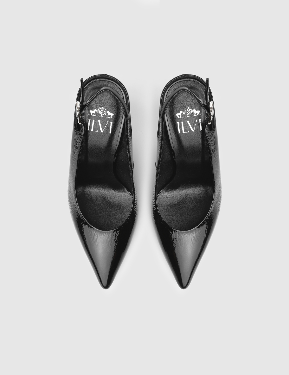 Mavra Black Patent Leather Women's Heeled Sandal