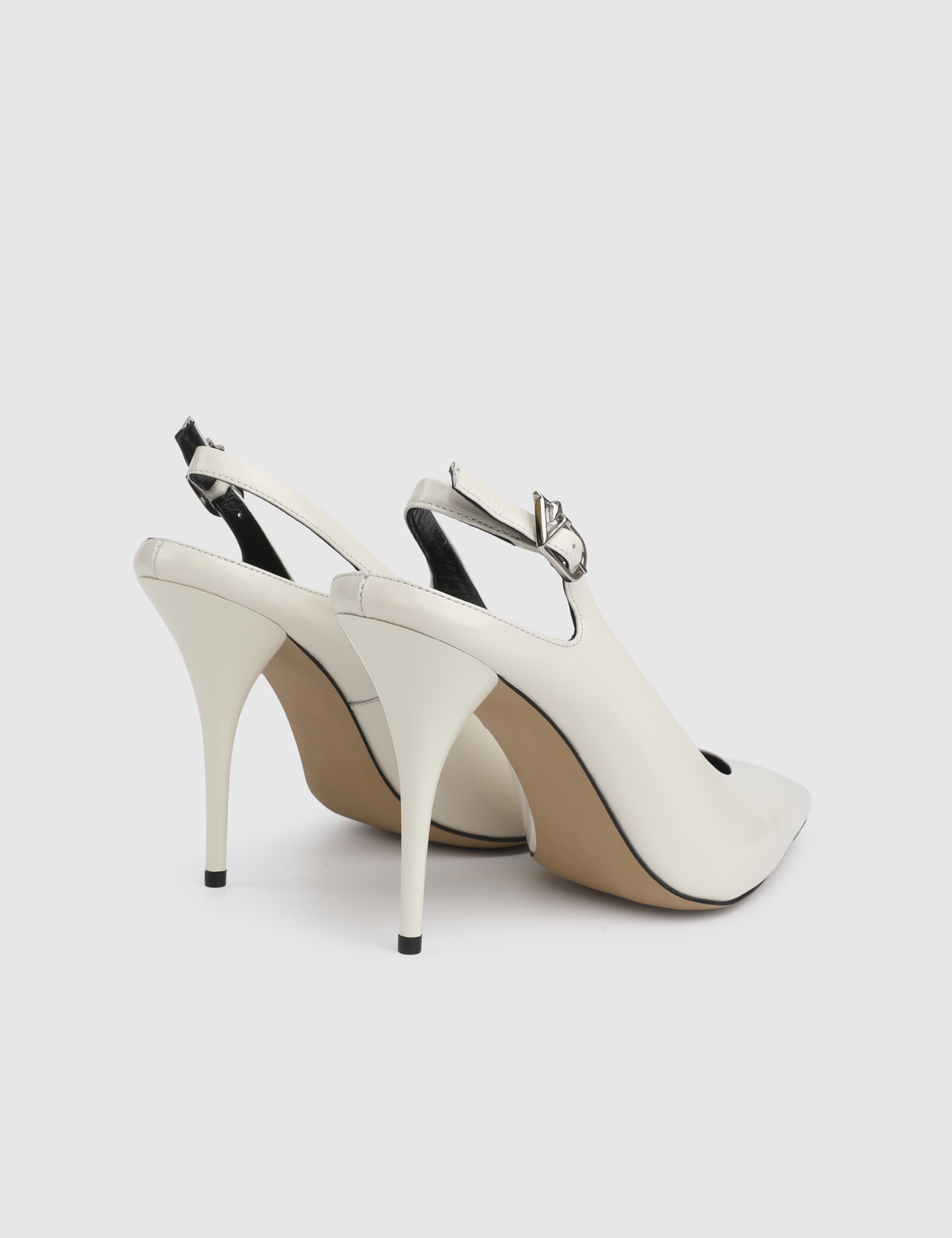 Mavra Cream Patent Leather Women's Heeled Sandal