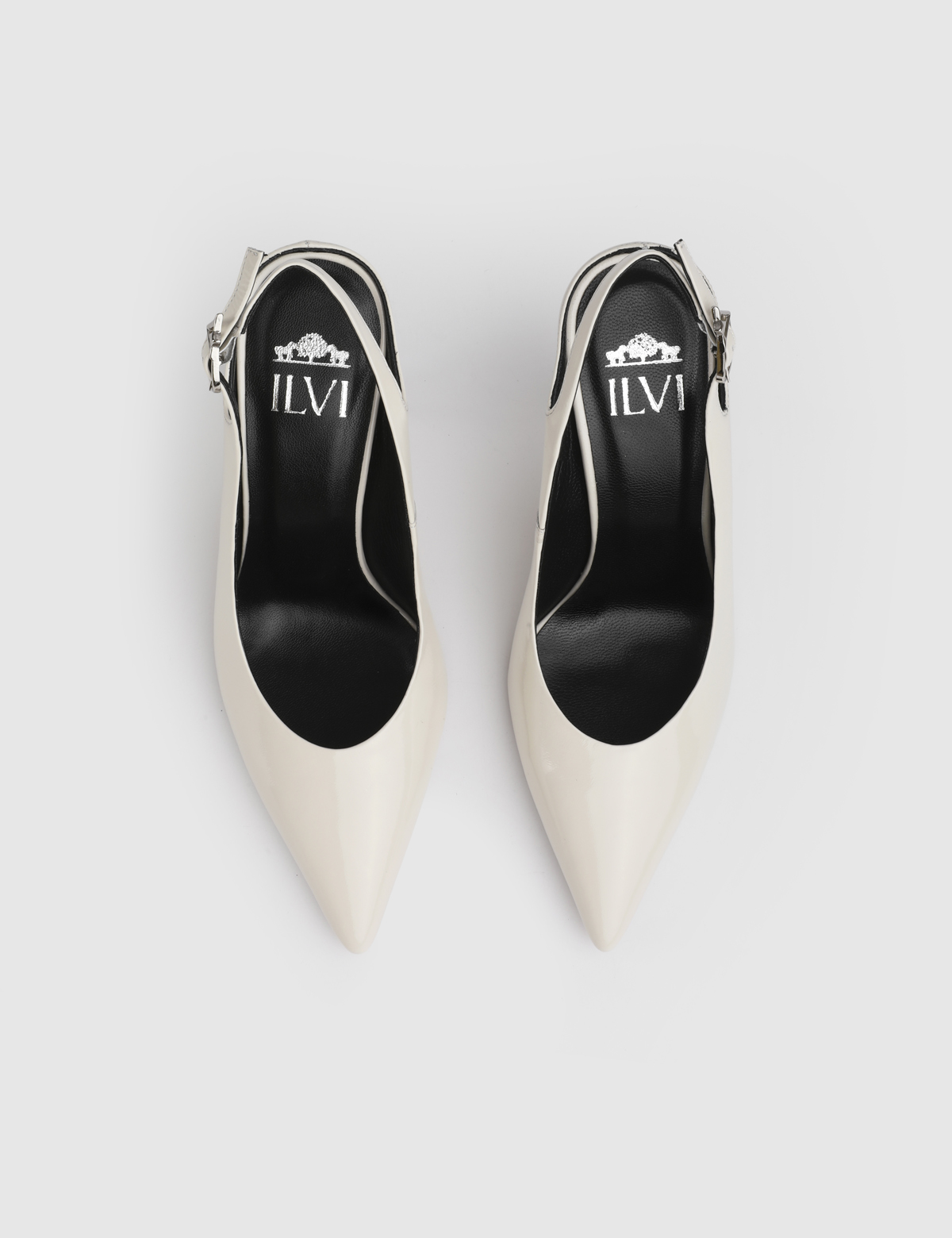 Mavra Cream Patent Leather Women's Heeled Sandal