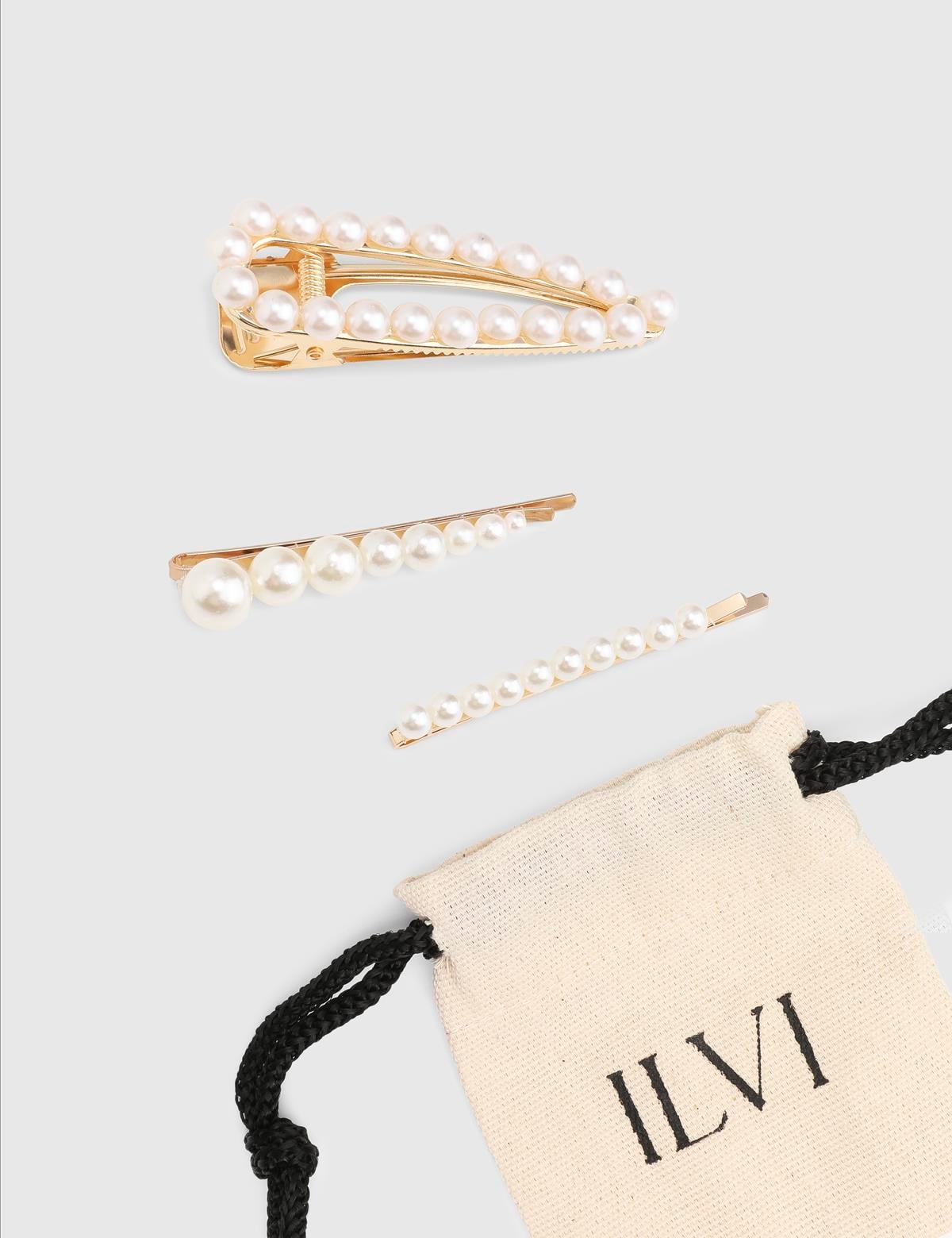 Mavro White Women's Hair Clip