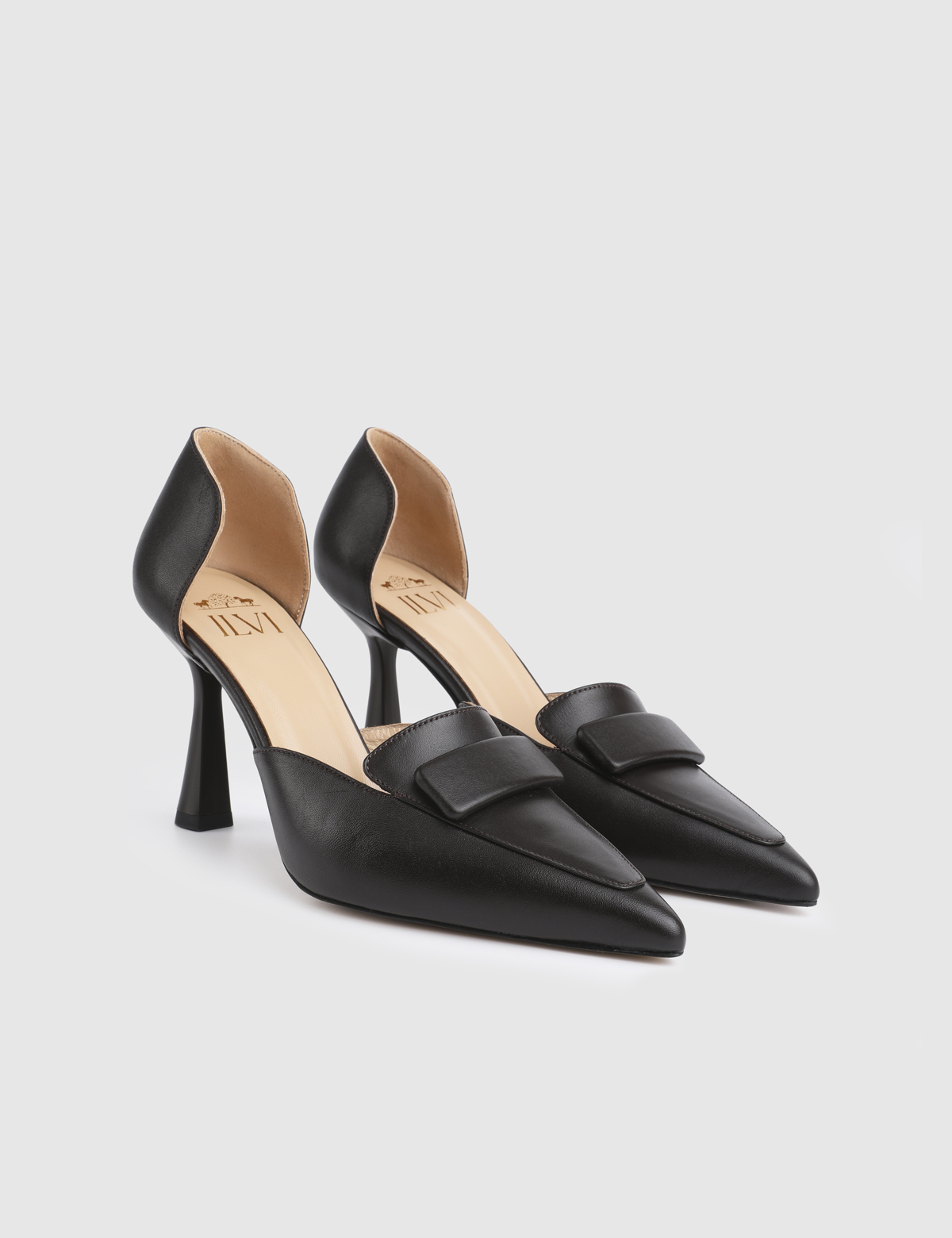 Melinea Brown Leather Women's Heeled Sandal