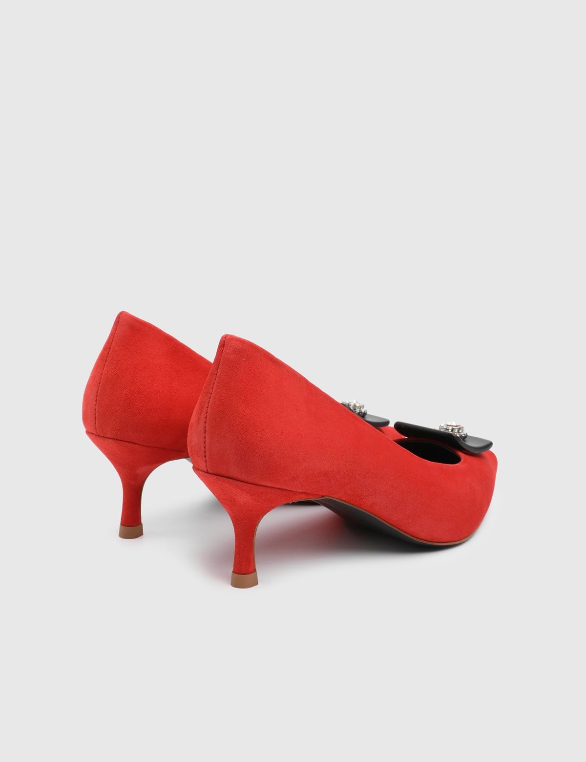 Melodia Red Suede Leather Women's Pump