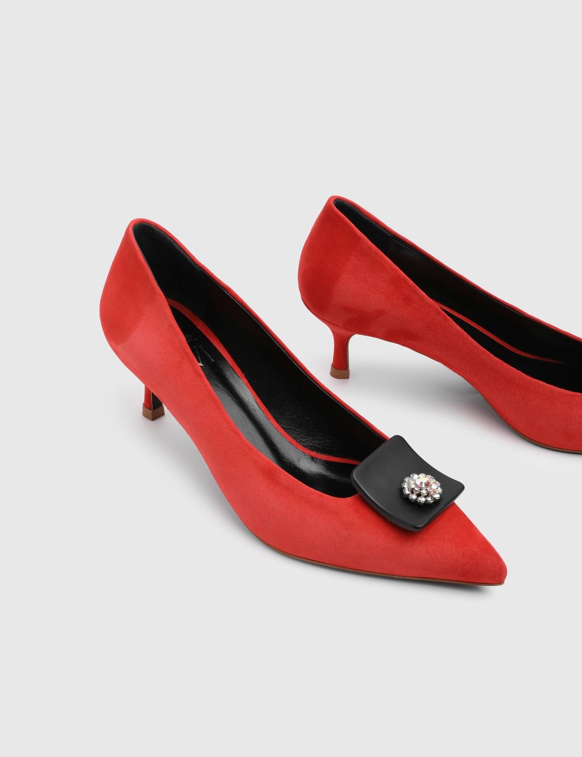 Melodia Red Suede Leather Women's Pump