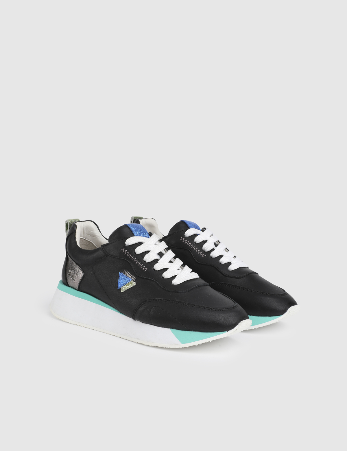 Merel Black Floater Leather Women's Sneaker
