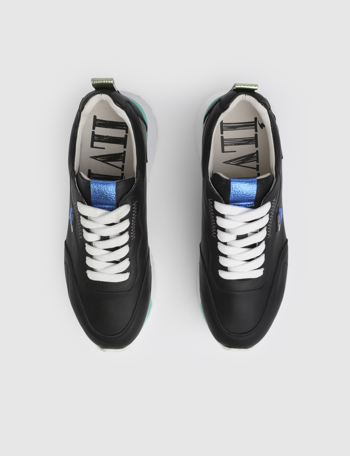 Merel Black Floater Leather Women's Sneaker