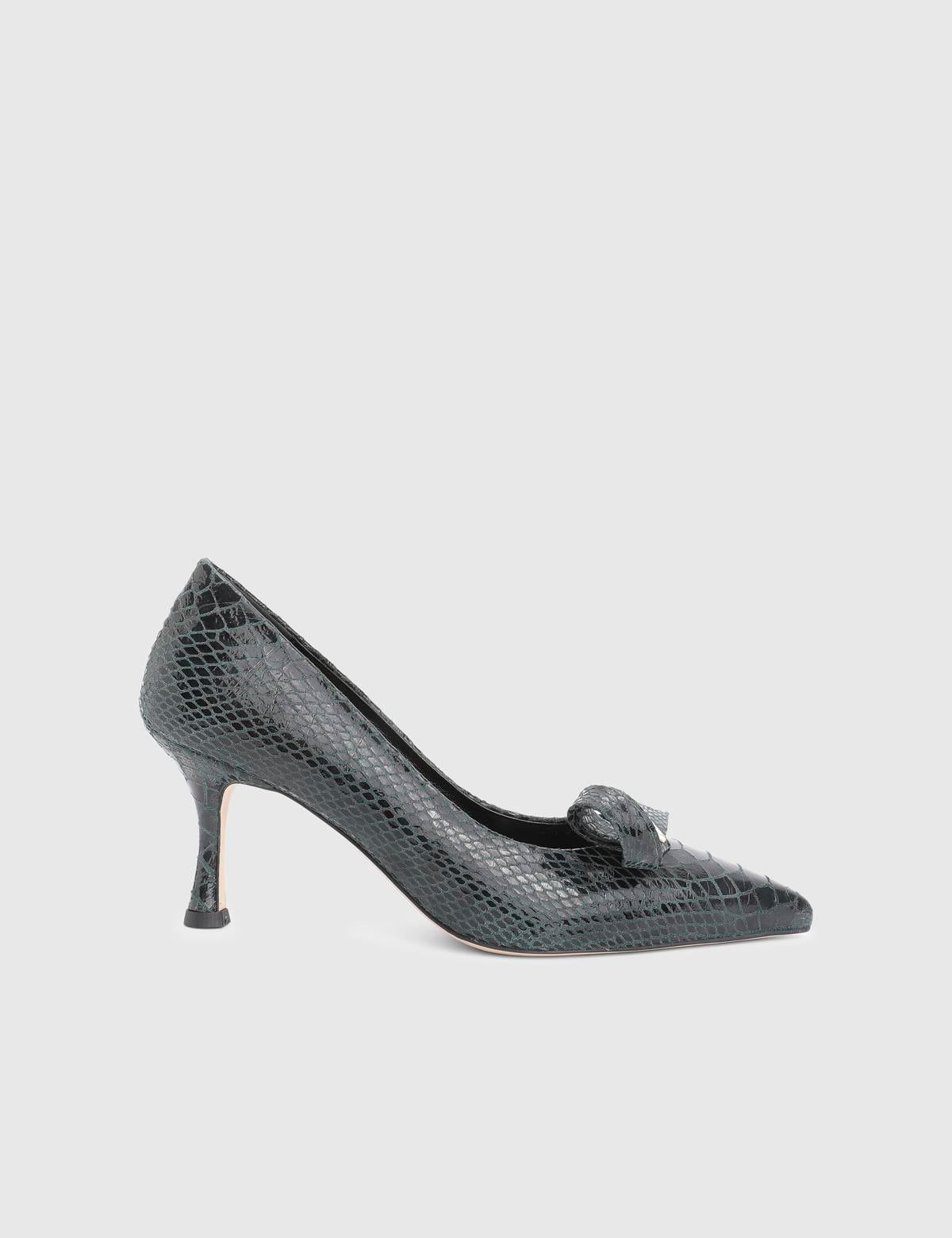 Merisa Green Printed Leather Women's Pump
