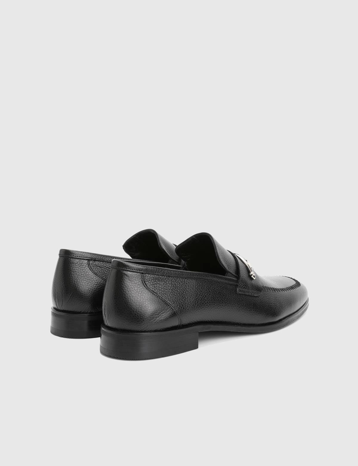 Mile Black Floater Leather Men's Classic Shoe
