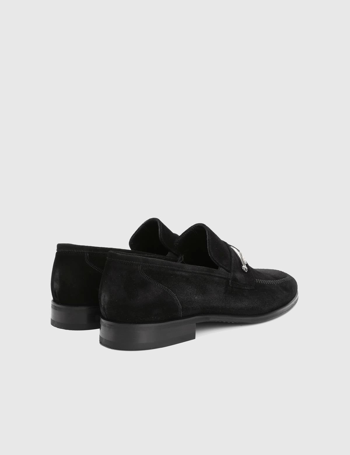 Mile Black Suede Leather Men's Classic Shoe