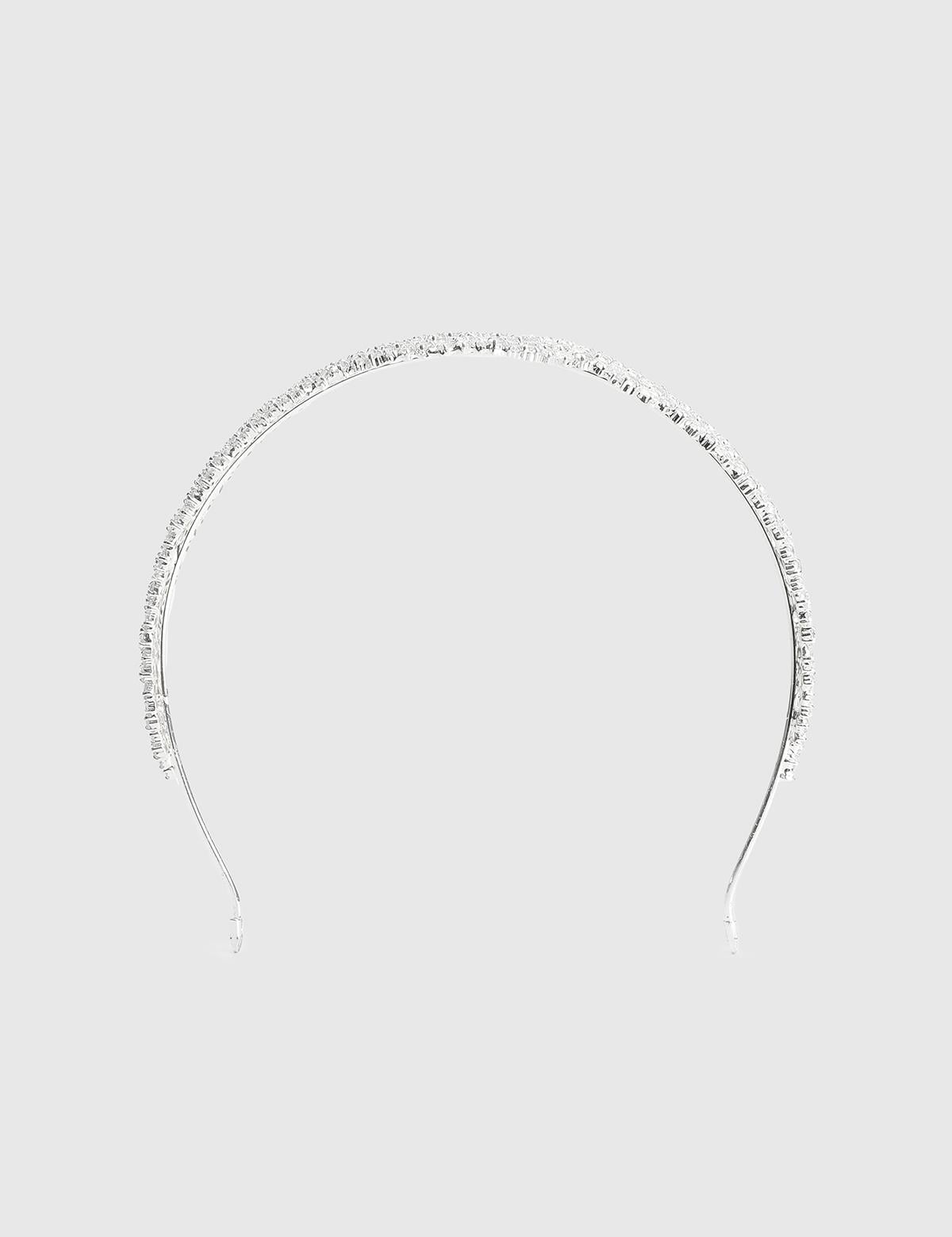 Monnara Silver Women's Headband with Stones