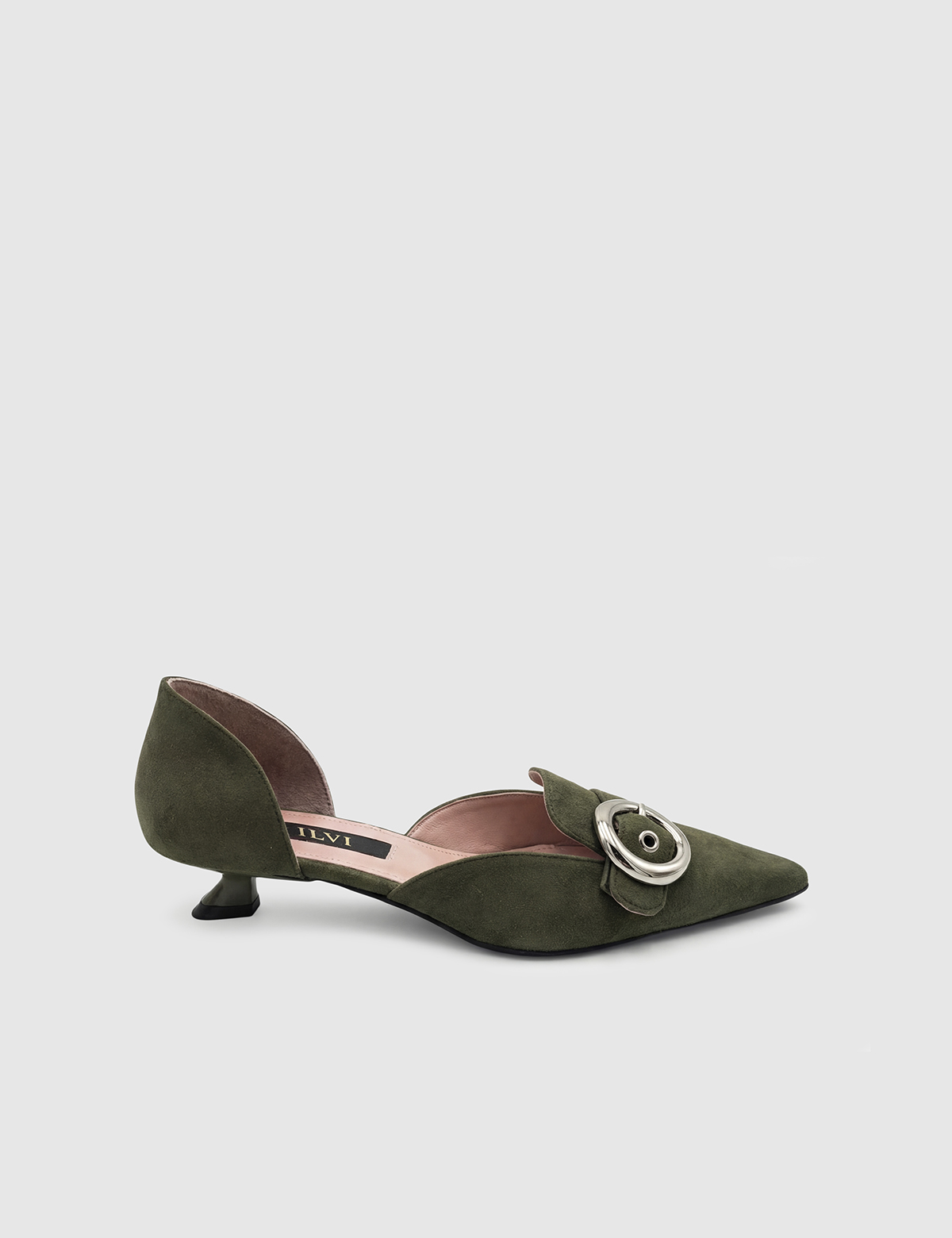 Myra Khaki Suede Leather Women's Pump