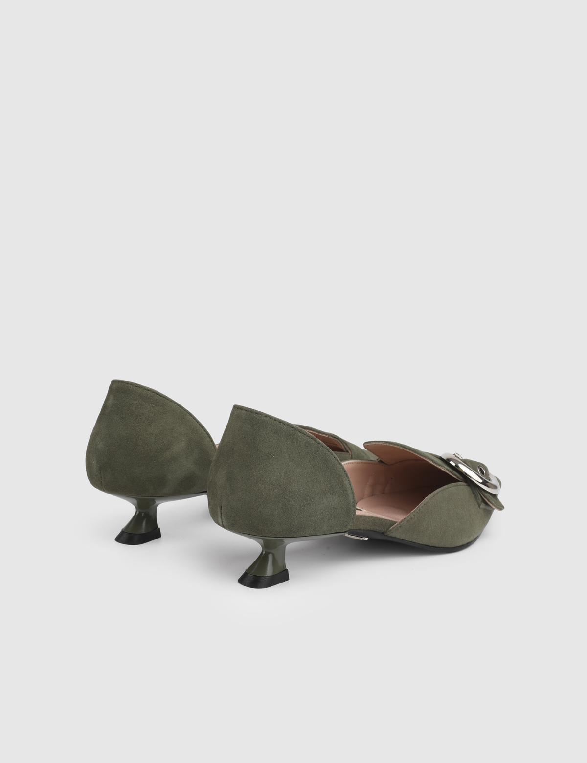 Myra Khaki Suede Leather Women's Pump