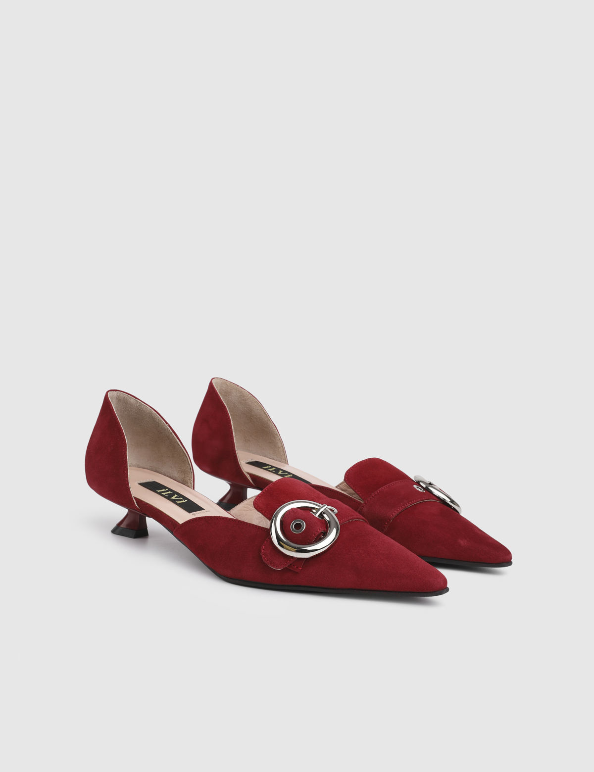 Myra Red Suede Leather Women's Pump