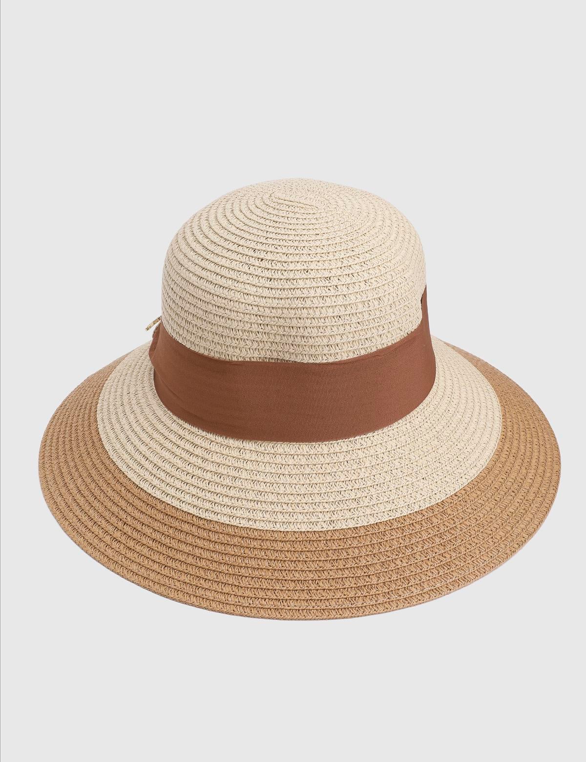 Nara Saddle Brown Women's Straw Beach Hat