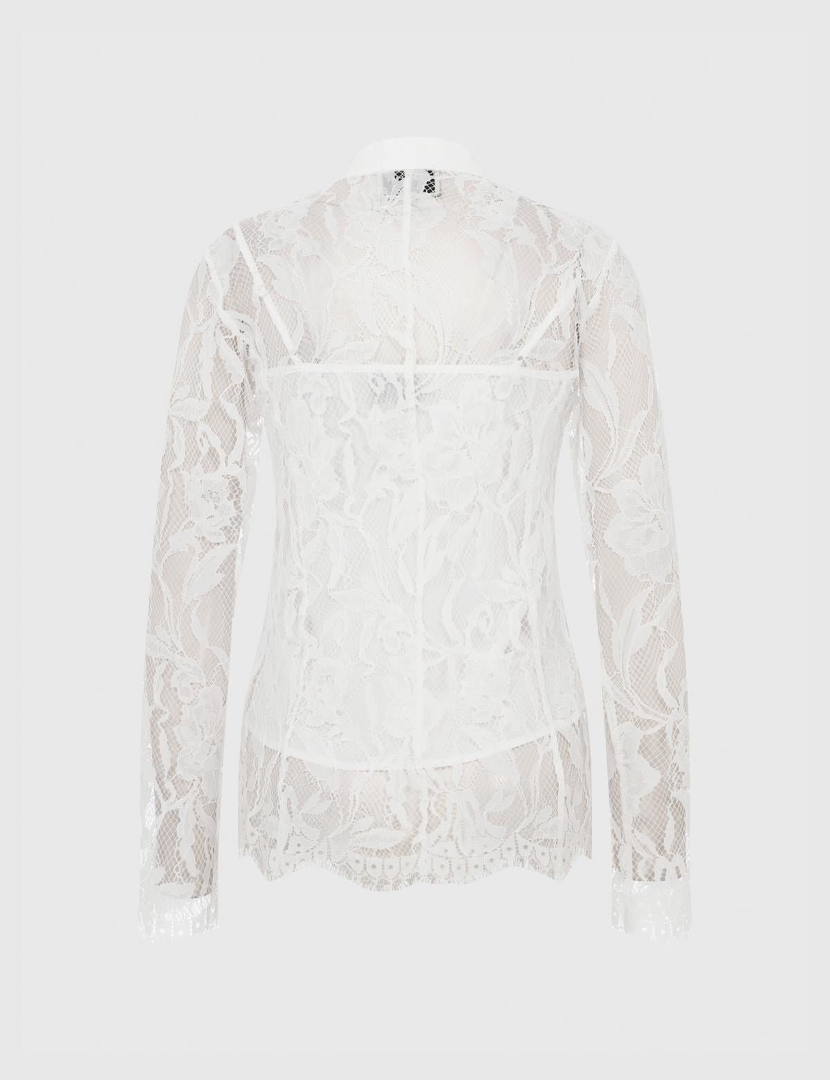 Narciso Ecru Women's Lace Shirt