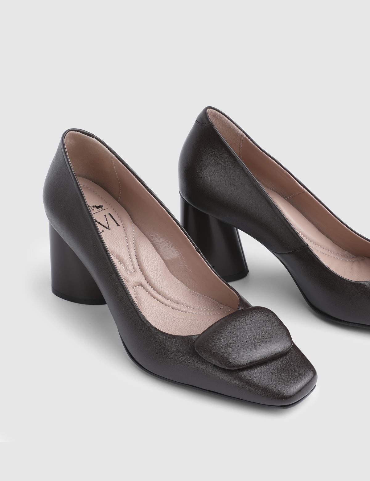 Nareen Brown Leather Women's Pump