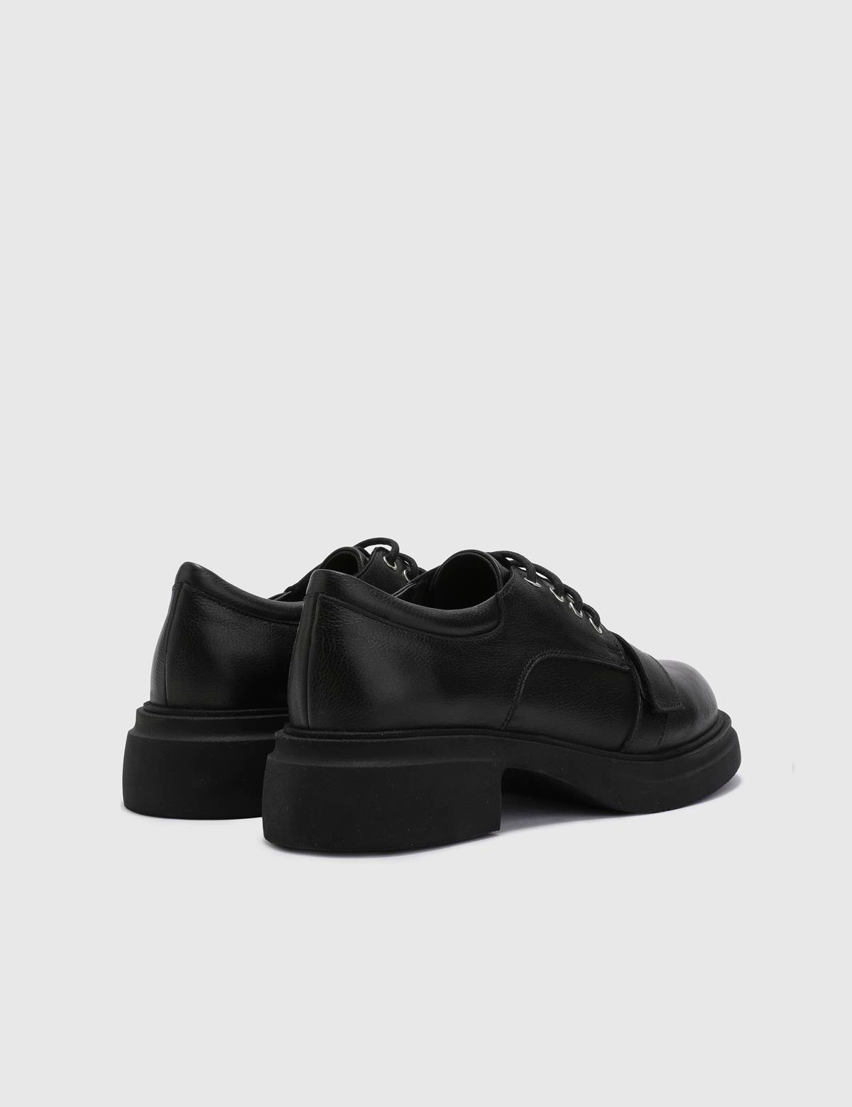 Natal Black Leather Women's Oxford