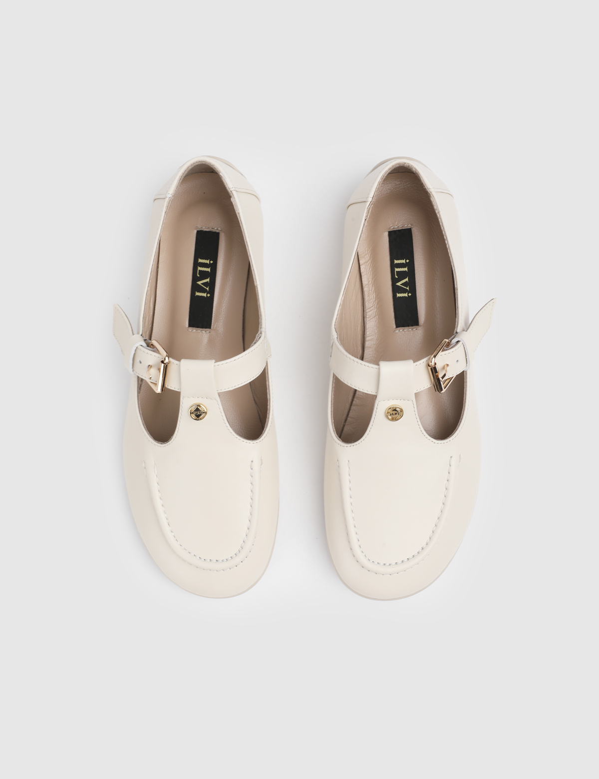 Navine Beige Leather Women's Loafer