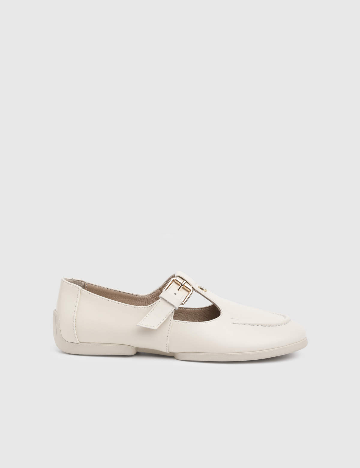 Navine Beige Leather Women's Loafer