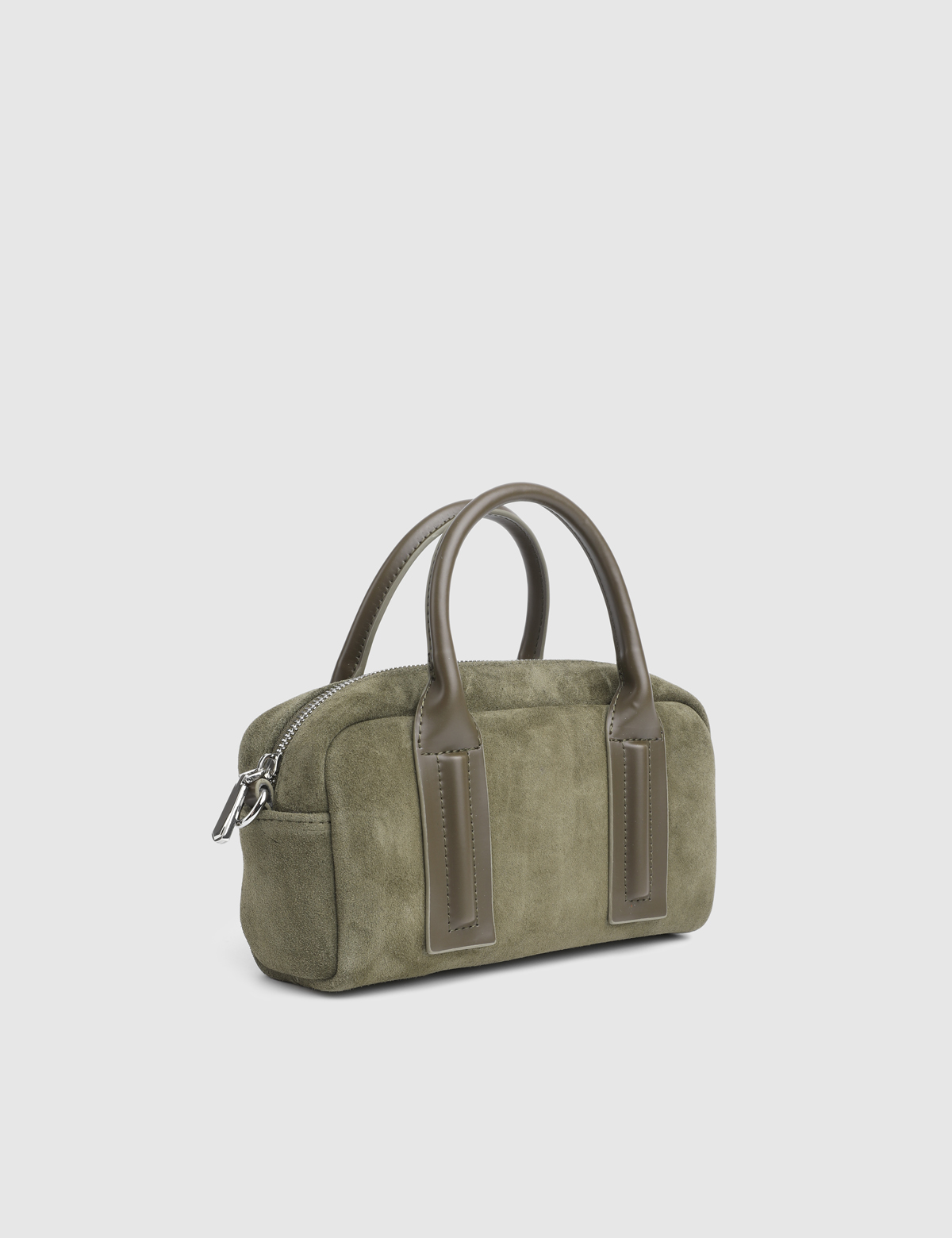 Nelin Khaki Suede Women's Handbag