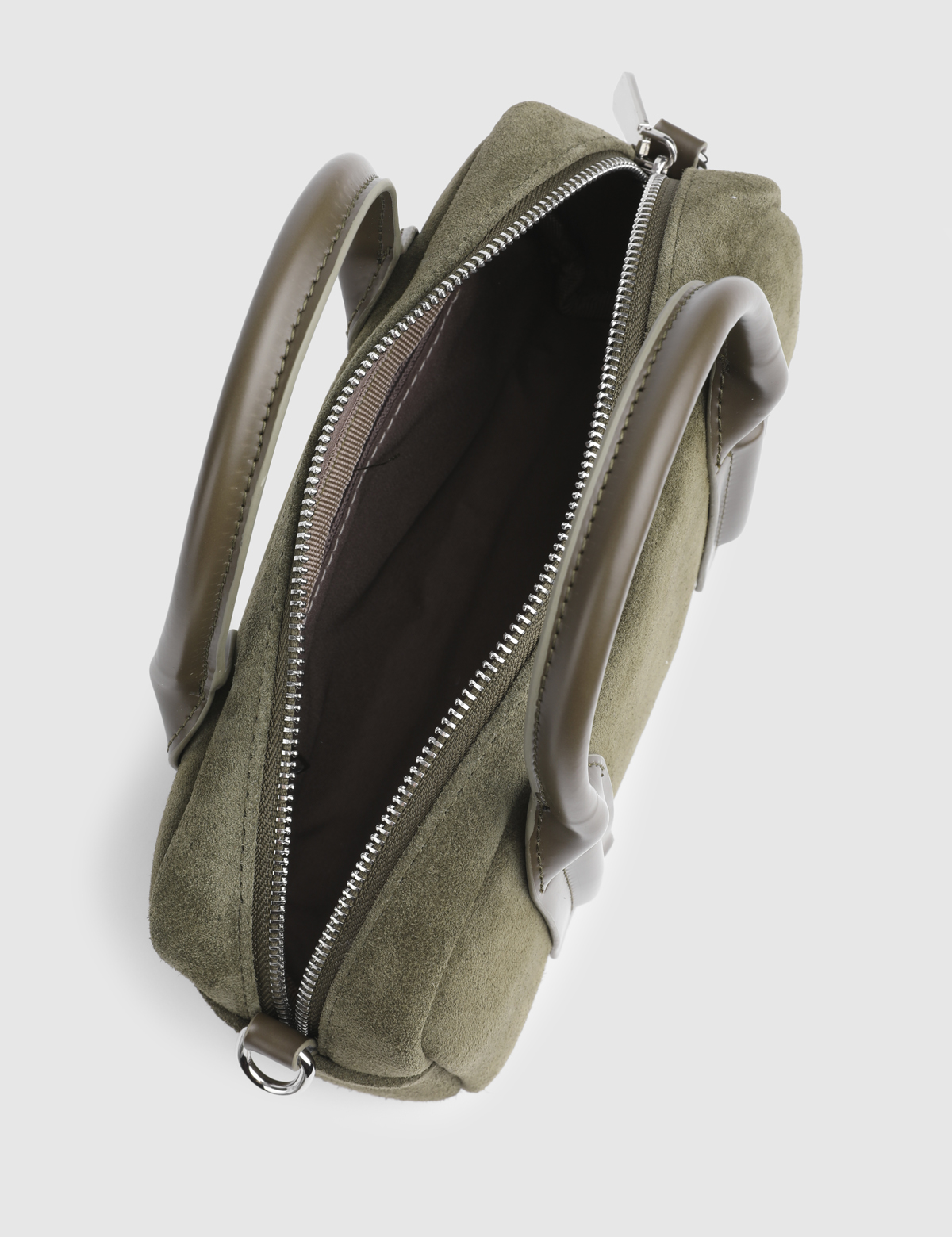 Nelin Khaki Suede Women's Handbag