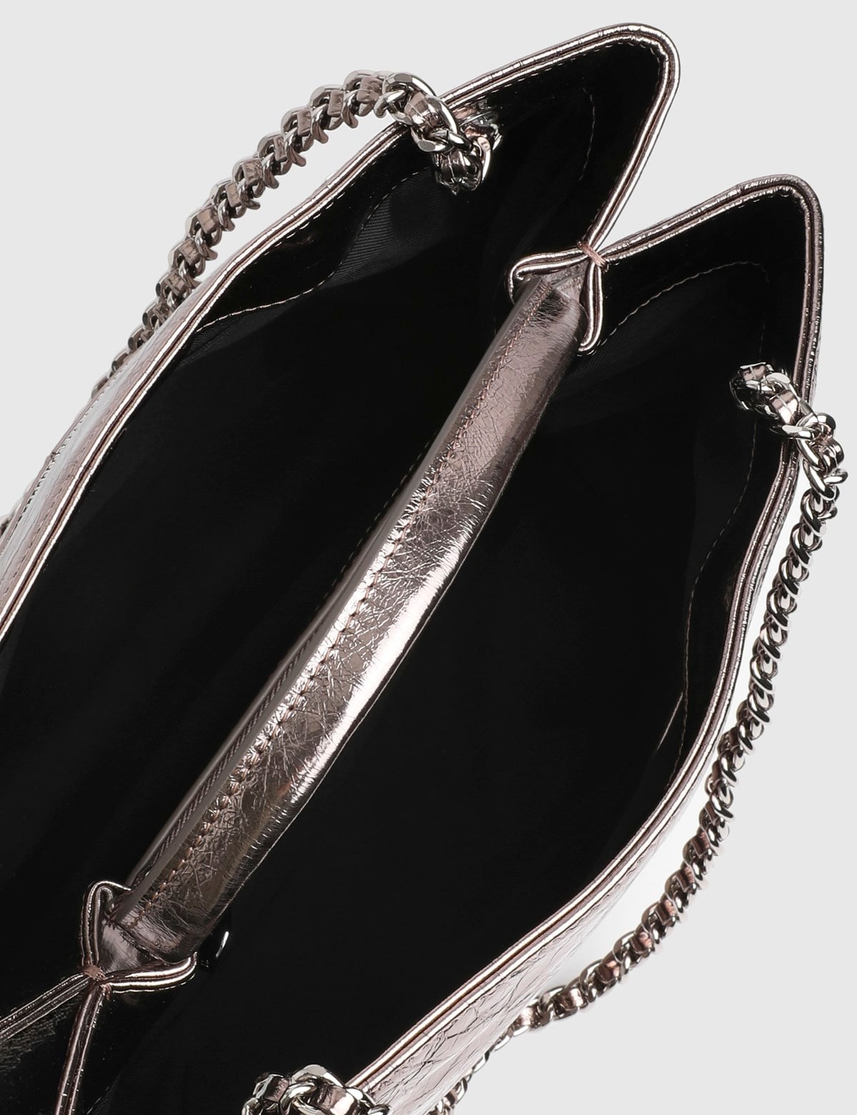 Nerissa Platinum Leather Women's Handbag