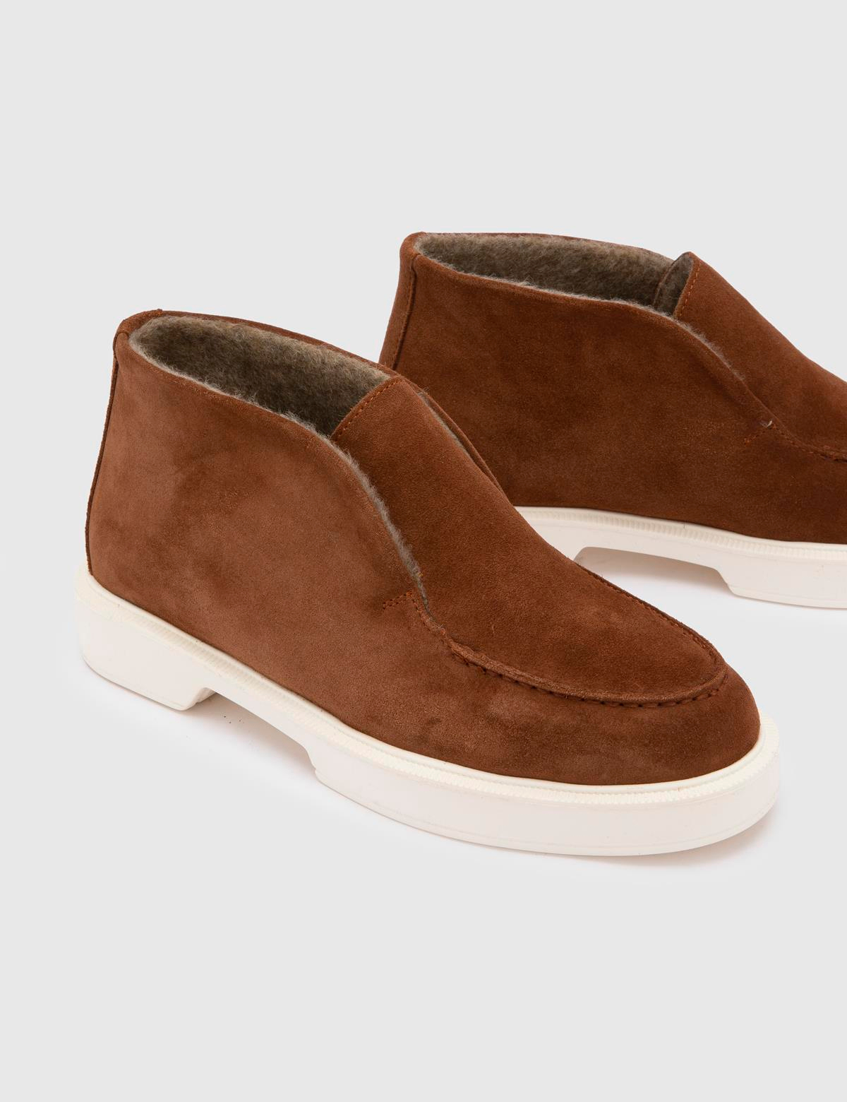 Nia Saddle Brown Suede Leather Women's Boot