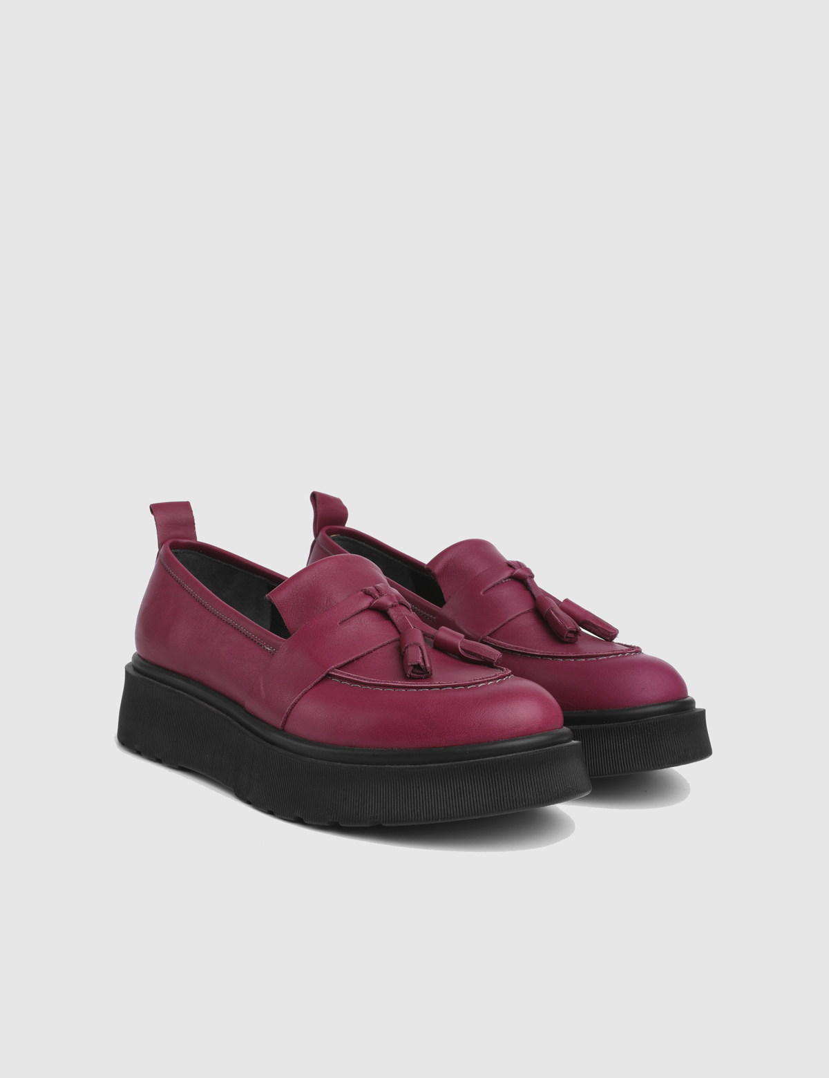 Nora Fuchsia Leather Women's Loafer