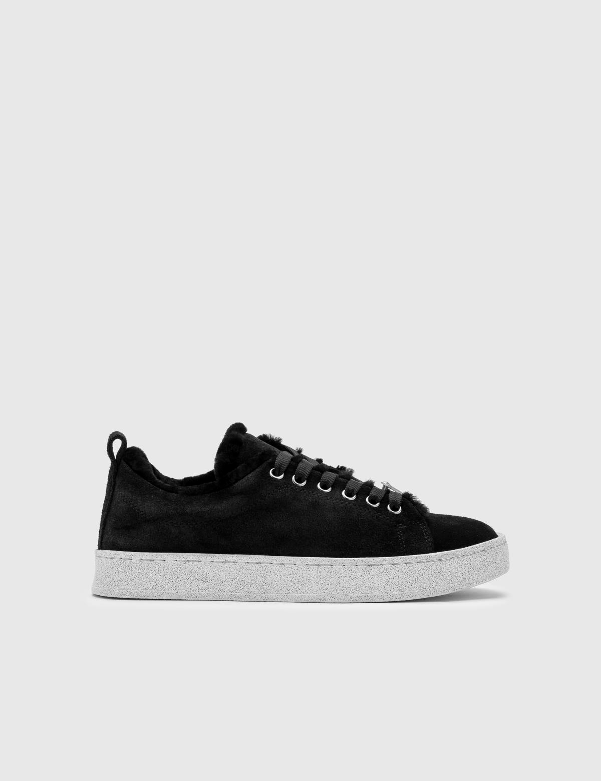 Öda Black Suede Leather Women's Sneaker