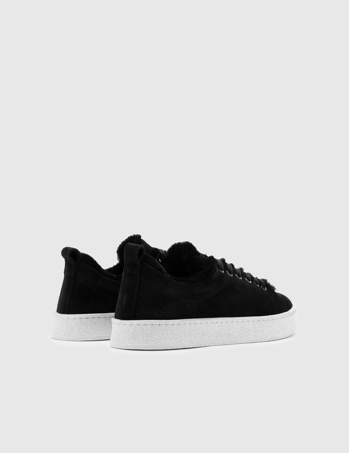 Öda Black Suede Leather Women's Sneaker