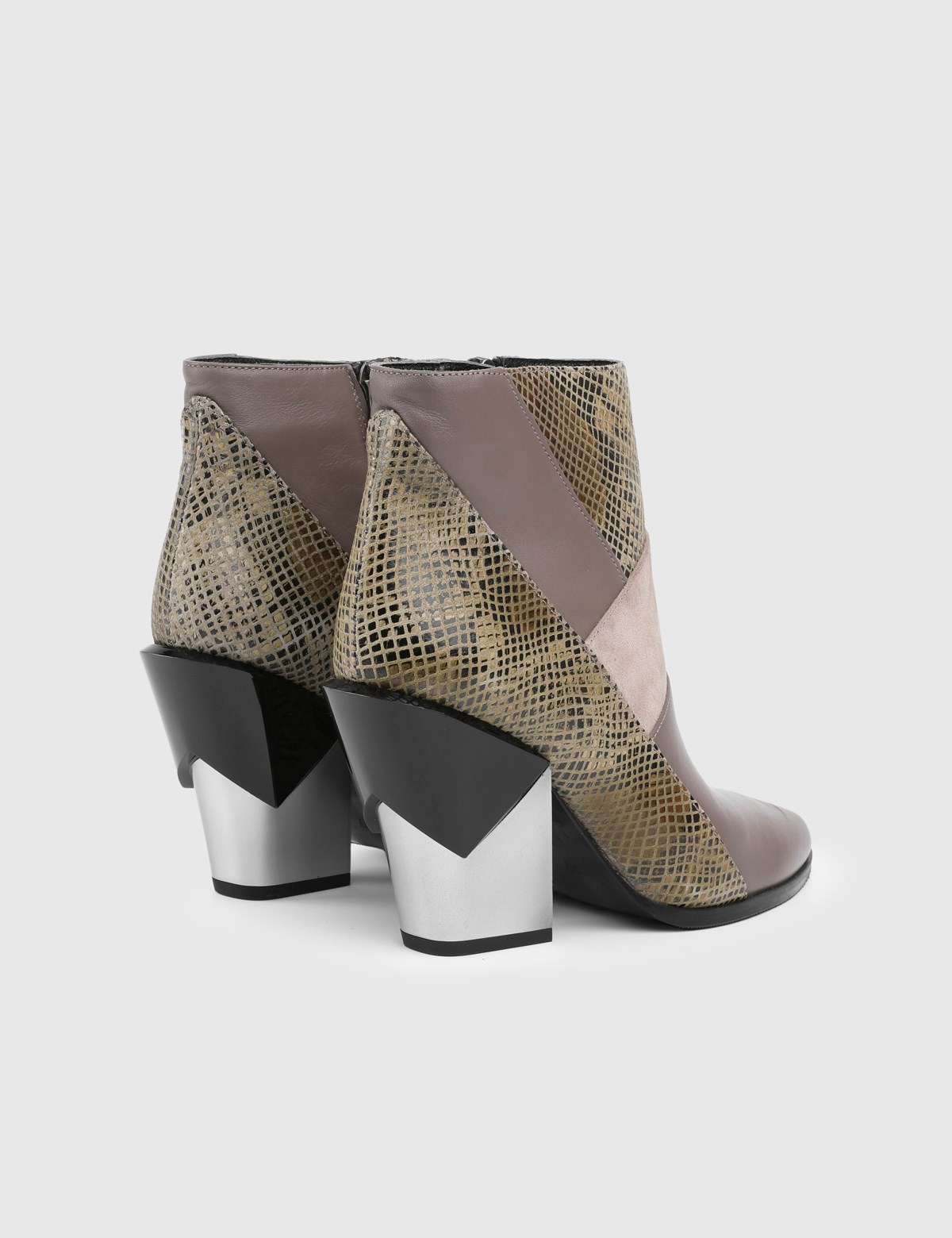 Odessa Mink Leather Women's Boot with Print