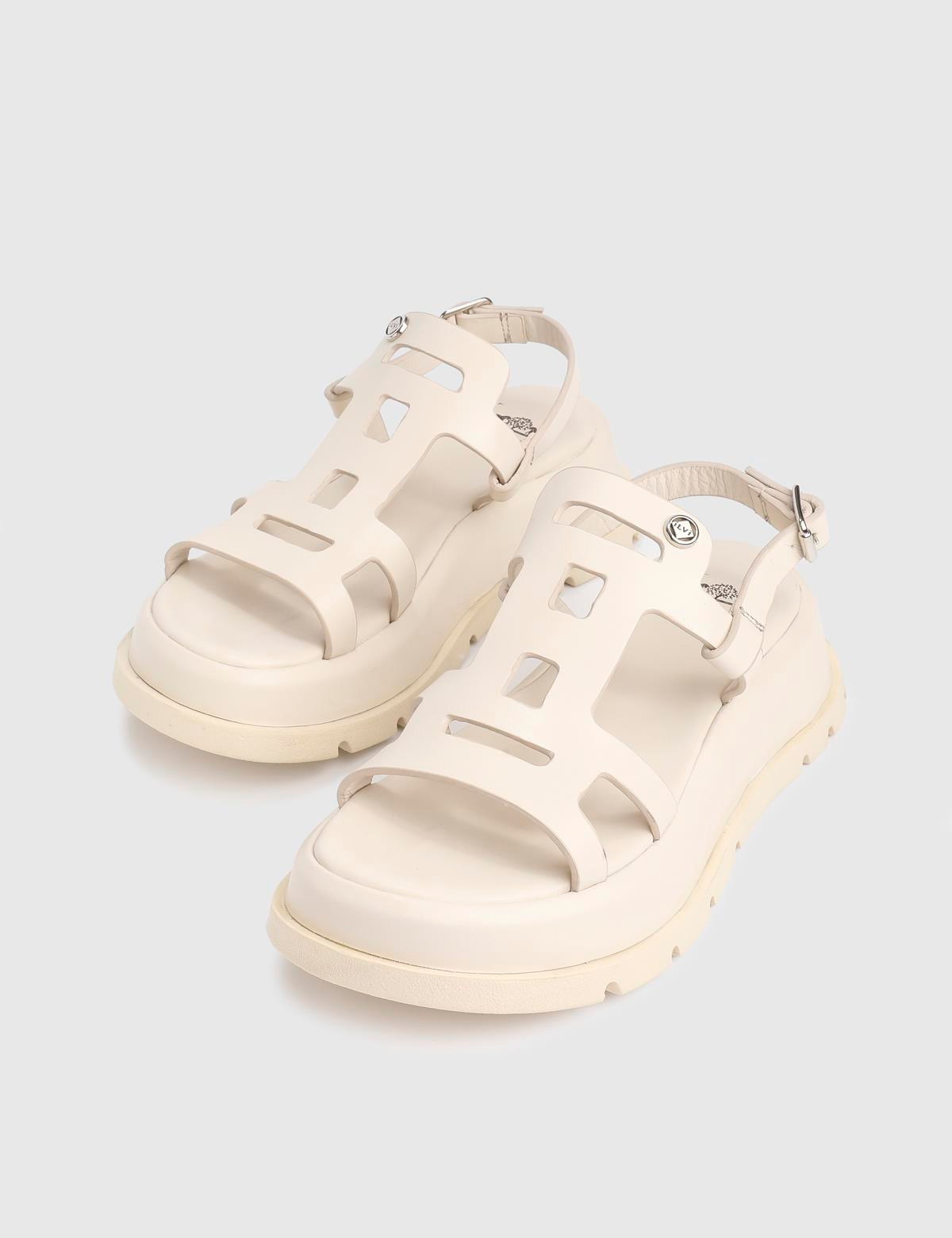 Odin Beige Leather Women's Sandal