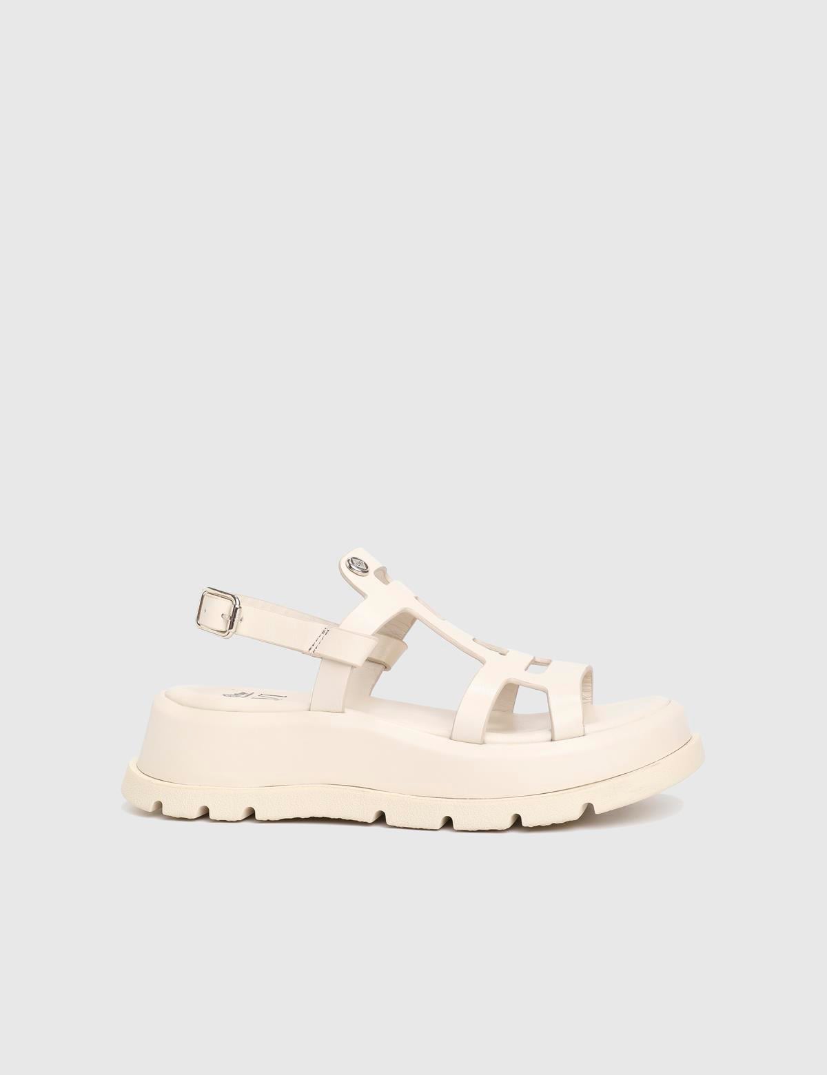 Odin Beige Leather Women's Sandal
