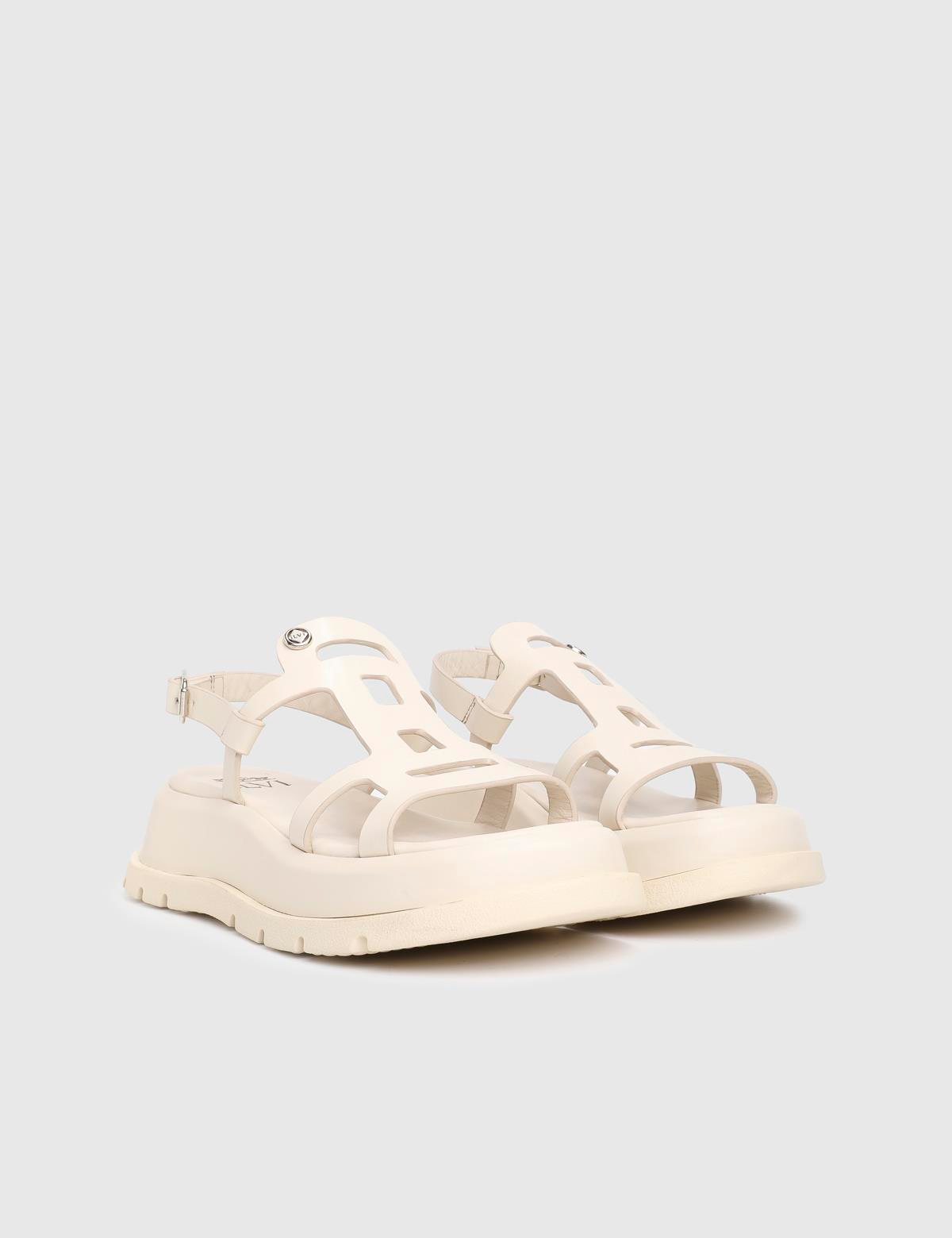 Odin Beige Leather Women's Sandal