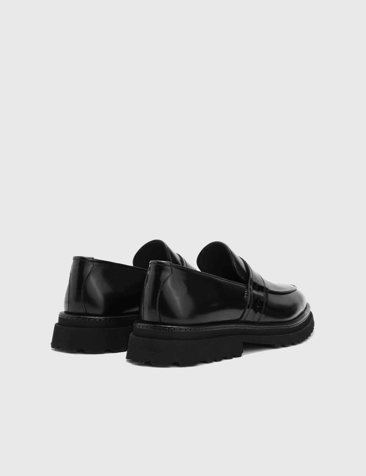 Olsıe Black Florentic Leather Men's Loafer