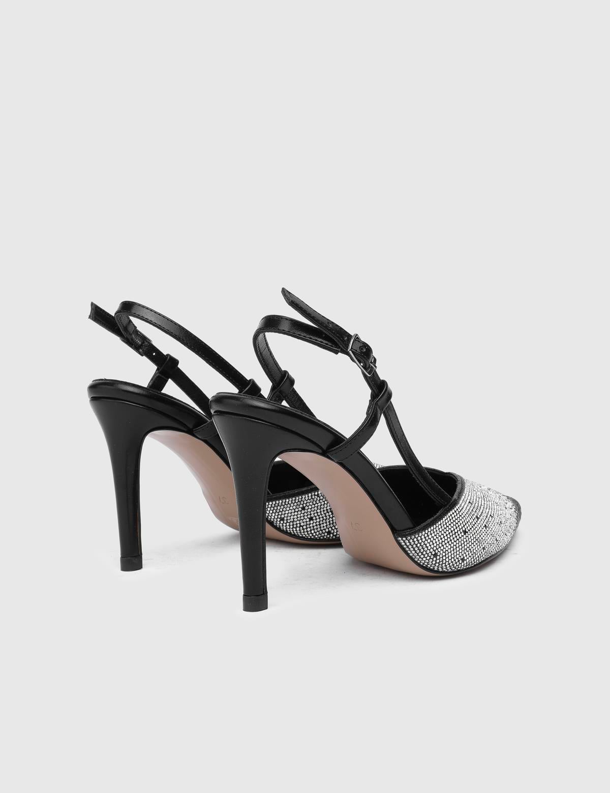 Peric Black Leather Women's Sandal
