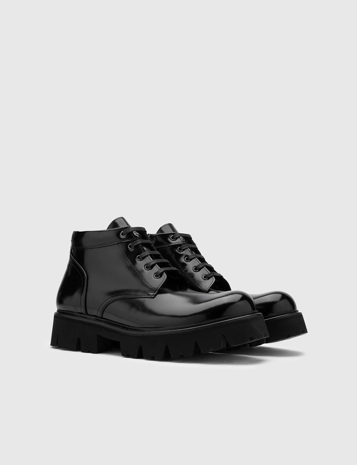 Pilvi Black Florentic Leather Men's Boot