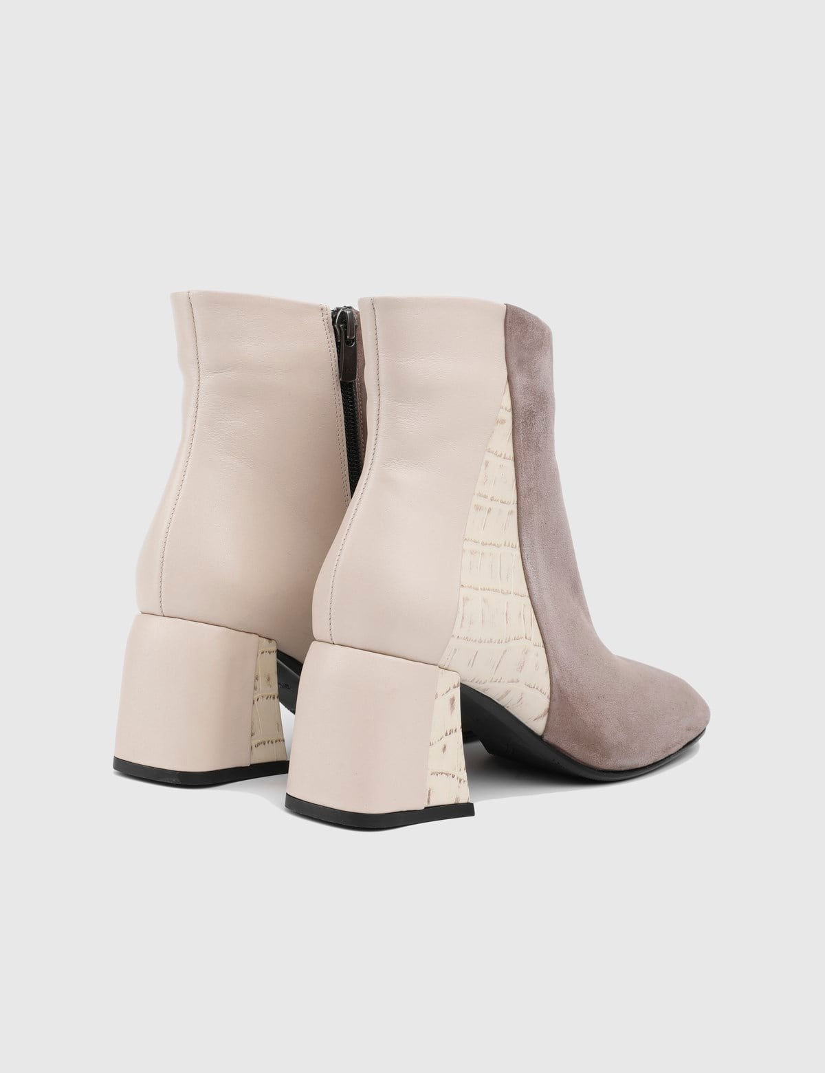 Raina Brown Suede Leather Women's Boot with Print