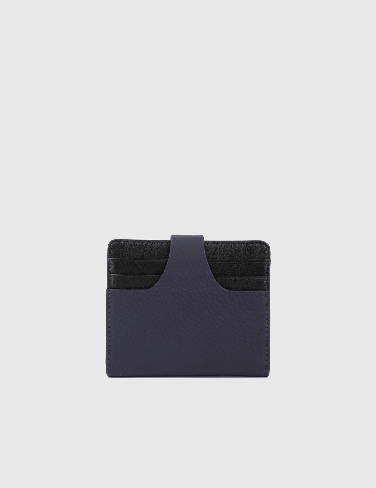 Rainier Hakiki Deri Unisex Lacivert Cüzdan