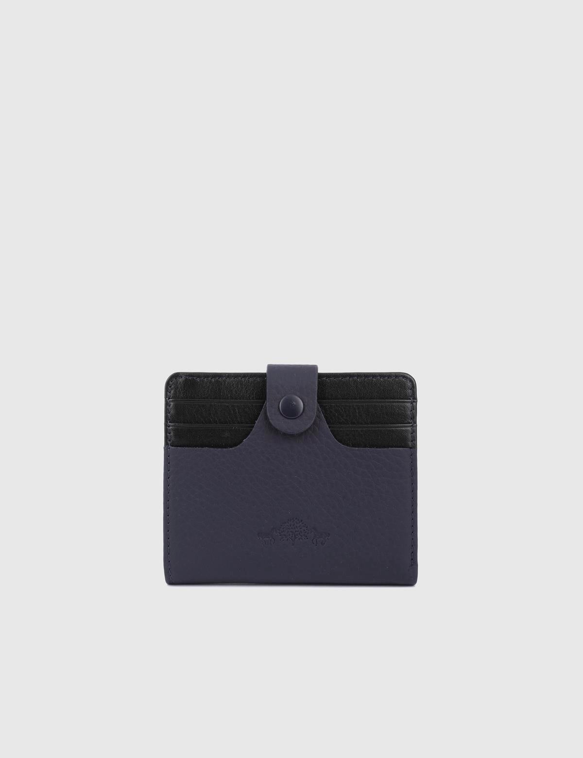 Rainier Hakiki Deri Unisex Lacivert Cüzdan
