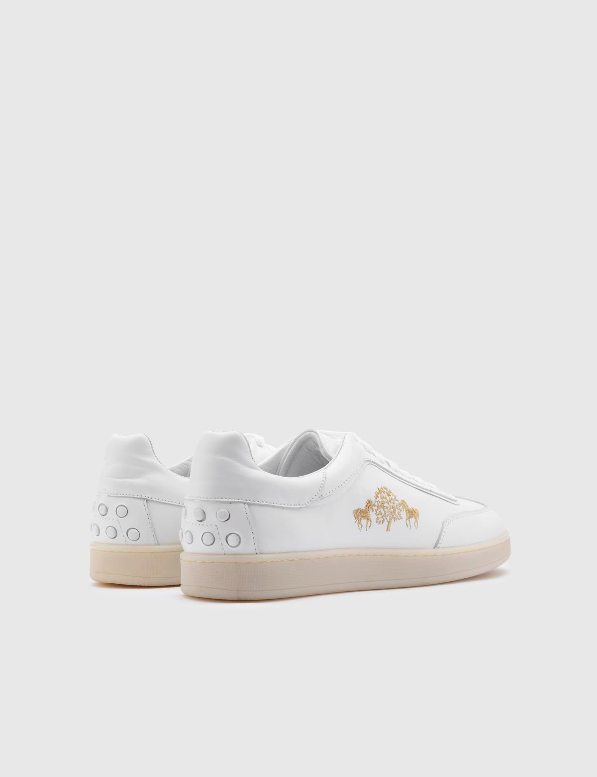 Renato White Leather Men's Sneaker